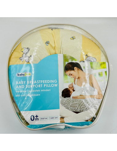 UP-bj_082-18,Perna pentru alaptat 2 in 1 Nursing Pillow Zoo, BabyJem (Culoare: Roz)