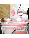 UP-bj_5742,Set de baie complet pentru bebelusi cu 6 piese, BabyJem (Culoare: Roz)