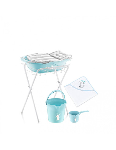 UP-bj_5742,Set de baie complet pentru bebelusi cu 6 piese, BabyJem (Culoare: Roz)