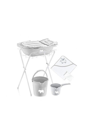 UP-bj_5743,Set de baie complet pentru bebelusi cu 6 piese, BabyJem (Culoare: Bleu)