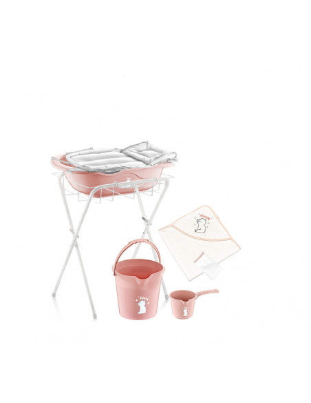 UP-bj_5743,Set de baie complet pentru bebelusi cu 6 piese, BabyJem (Culoare: Bleu)