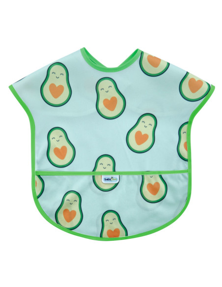 UP-bj_7883,Baveta cu buzunar BLW, BabyJem, 28x41 cm (Model: Avocado)