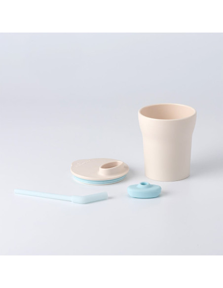 UP-mw_MWLFVA,Set diversificare hrana bebelusi Miniware Little Foodie, 100% din materiale naturale biodegradabile, 6 piese, Vanil