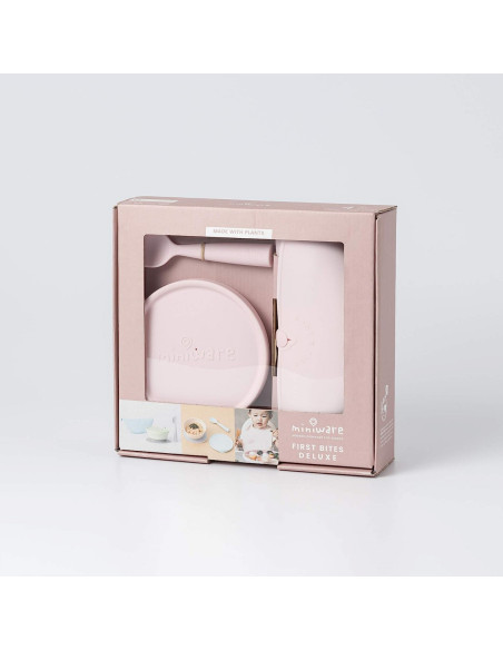 UP-mw_MWFBDCC,Set diversificare hrana bebelusi Miniware First Bites Deluxe, 100% din materiale naturale biodegradabile, 4 piese,