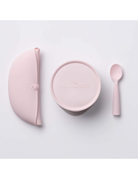 UP-mw_MWFBDCC,Set diversificare hrana bebelusi Miniware First Bites Deluxe, 100% din materiale naturale biodegradabile, 4 piese,