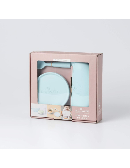 UP-mw_MWFBDAA,Set diversificare hrana bebelusi Miniware First Bites, 100% din materiale naturale biodegradabile, 4 piese, Aqua