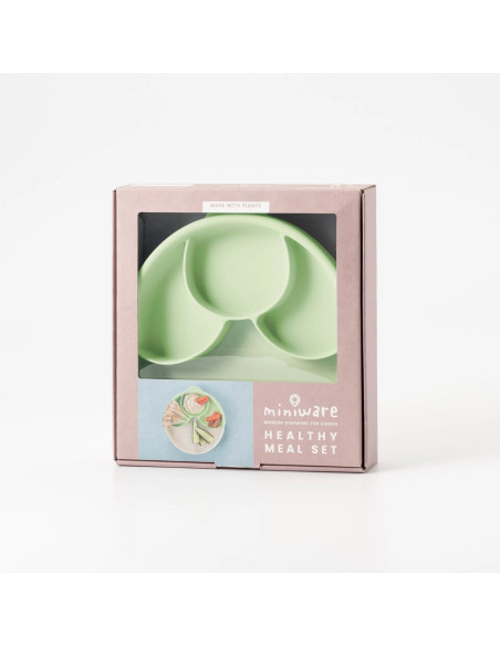 UP-mw_MWHMKK,Set diversificare hrana bebelusi Miniware Healthy Meal, 100% din materiale naturale biodegradabile, 3 piese, Keylim