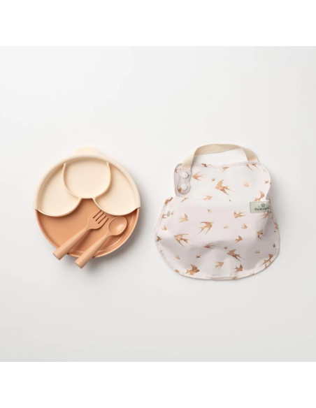 UP-mw_MSCGH-T,Set diversificare hrana bebelusi Miniware Mini Sous Chef 100% din materiale naturale biodegradabile, 6 piese, Gold