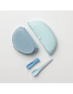 UP-mw_SMG7BB,Set diversificare hrana bebelusi Miniware Sili Mini GO, 100% din materiale naturale biodegradabile, 3 piese, Blue B 2