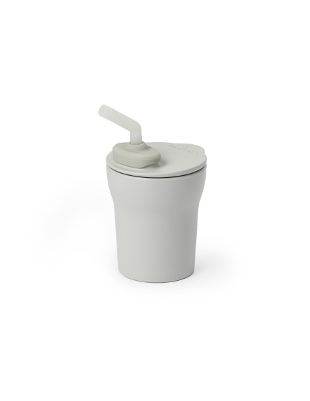 UP-mw_MWSCGG,Pahar cu capac si pai antrenament bebelusi Miniware 1-2-3 Sip!, 100% din materiale naturale biodegradabile, Grey