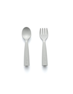 UP-mw_MWMFCG,Set de tacamuri bebelusi Miniware My First Cutlery, 100% din materiale naturale biodegradabile, Dove Grey 2