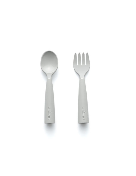 UP-mw_MWMFCG,Set de tacamuri bebelusi Miniware My First Cutlery, 100% din materiale naturale biodegradabile, Dove Grey