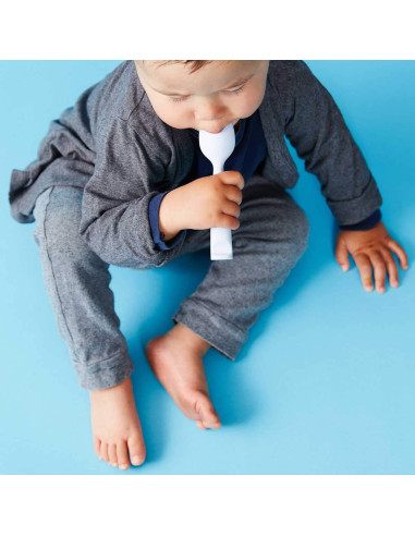 UP-mw_MWTSGC,Set de lingurite bebelusi Miniware, 100% silicon alimentar, Grey+Cotton candy