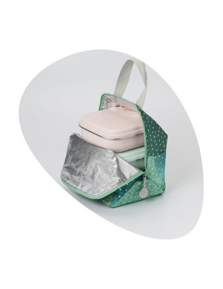 UP-mw_RGBPP,Set geanta termoizolanta Mealtote cu cutie Grow bento, Miniware Ready Go! Bento, 4 piese, Prickly Pear
