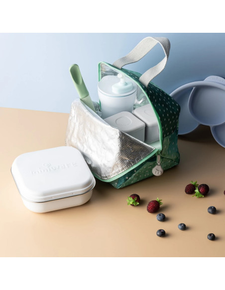 UP-mw_RGBPP,Set geanta termoizolanta Mealtote cu cutie Grow bento, Miniware Ready Go! Bento, 4 piese, Prickly Pear