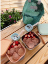 UP-mw_RGBPP,Set geanta termoizolanta Mealtote cu cutie Grow bento, Miniware Ready Go! Bento, 4 piese, Prickly Pear