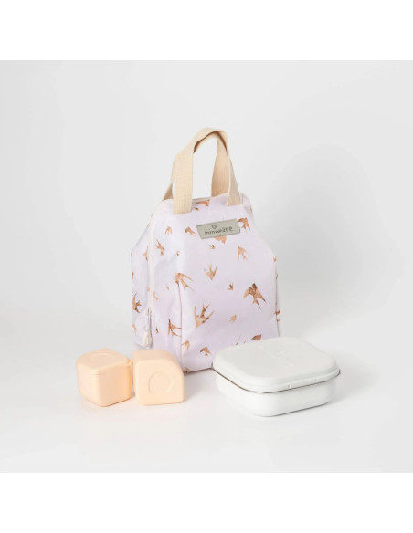 UP-mw_RGBGS,Set geanta termoizolanta Mealtote cu cutie Grow bento, Miniware Ready Go! Bento, 4 piese, Golden Swallow