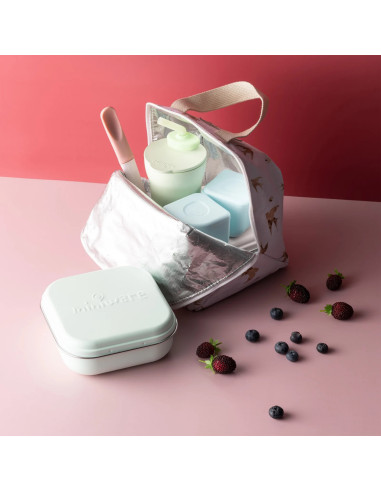 UP-mw_RGBGS,Set geanta termoizolanta Mealtote cu cutie Grow bento, Miniware Ready Go! Bento, 4 piese, Golden Swallow