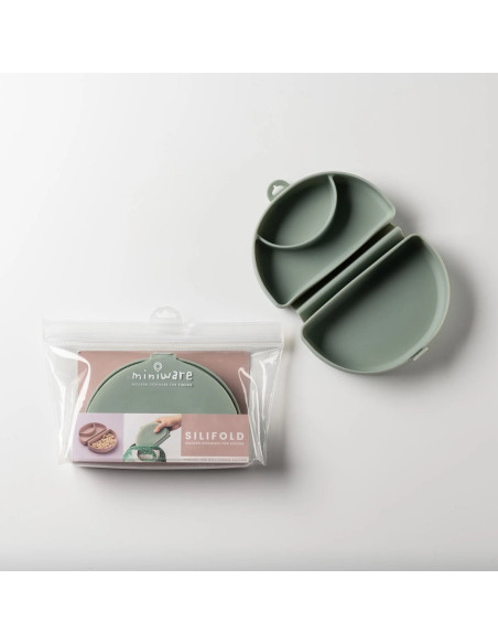 UP-mw_SLFSSG,Recipient diversificare hrana bebelusi Miniware Silifold, 100% din silicon alimentar, Sage