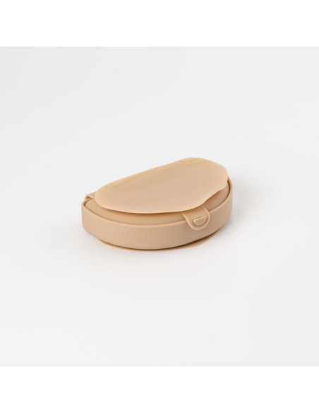 UP-mw_SLFSAB,Recipient diversificare hrana bebelusi Miniware Silifold, 100% din silicon alimentar, Almond Butter