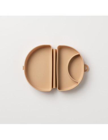 UP-mw_SLFSAB,Recipient diversificare hrana bebelusi Miniware Silifold, 100% din silicon alimentar, Almond Butter