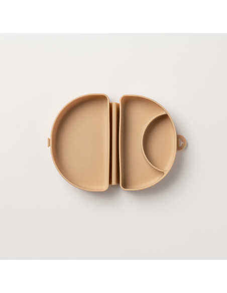 UP-mw_SLFSAB,Recipient diversificare hrana bebelusi Miniware Silifold, 100% din silicon alimentar, Almond Butter