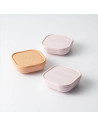 UP-mw_MWSB3CTV,Set 3 boluri pentru hrana bebelusi Miniware Snack Bowl, 100% din materiale naturale biodegradabile, Cotton Candy+