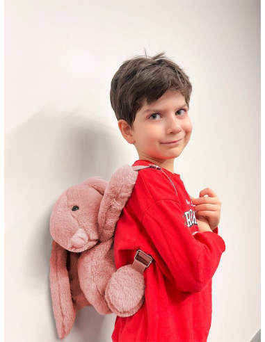 UP-bj_7971,Rucsac în formă de Iepuras, BabyJem (Culoare: Roz)