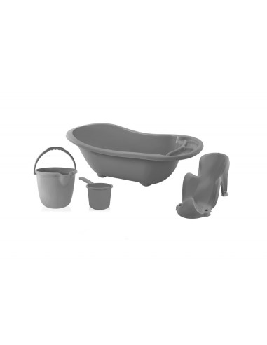 UP-bj_8363,Set de baie pentru bebelusi cu 4 piese, BabyJem (Culoare: Maro)