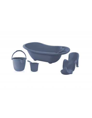 UP-bj_8361,Set de baie pentru bebelusi cu 4 piese, BabyJem (Culoare: Gri)