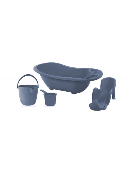 UP-bj_8361,Set de baie pentru bebelusi cu 4 piese, BabyJem (Culoare: Gri)
