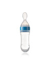 UP-bj_8062,Lingurita cu rezervor pentru bebelusi, BabyJem, cu capac protectie, 90 ml (Culoare: Albastru)