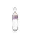 UP-bj_8061,Lingurita cu rezervor pentru bebelusi, BabyJem, cu capac protectie, 90 ml (Culoare: Gri)