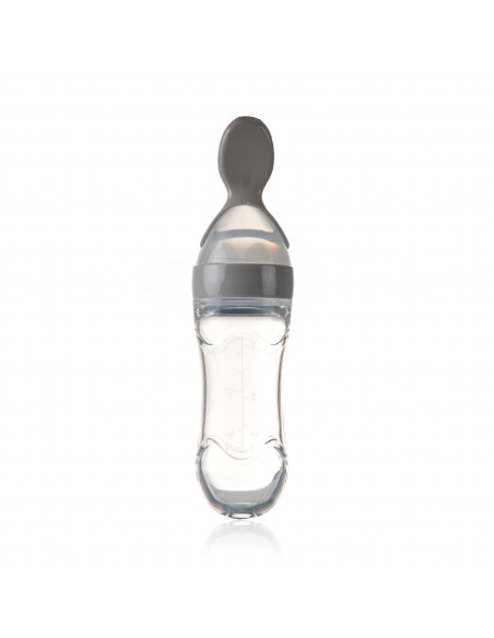 UP-bj_8061,Lingurita cu rezervor pentru bebelusi, BabyJem, cu capac protectie, 90 ml (Culoare: Gri) UP-bj_8061,Lingurita cu rezervor pentru bebelusi, BabyJem, cu capac protectie, 90 ml (Culoare: Gri)