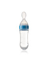 UP-bj_8063,Lingurita cu rezervor pentru bebelusi, BabyJem, cu capac protectie, 90 ml (Culoare: Roz)