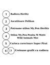 EAN-5579,Set stilou Herlitz Wild Animals Lynx, rezerve My Pen, creioane HB, radiera, carioca corectoare, ascutitoare Pelikan