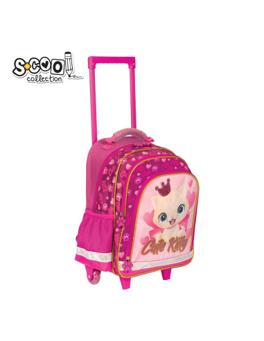 SC2287,Ghiozdan trolley CUTE KITTY, 38x29x14 cm - S-COOL