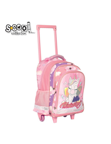 SC2288,Ghiozdan trolley LITTLE UNICORN, 38x29x14 cm - S-COOL SC2288,Ghiozdan trolley LITTLE UNICORN, 38x29x14 cm - S-COOL