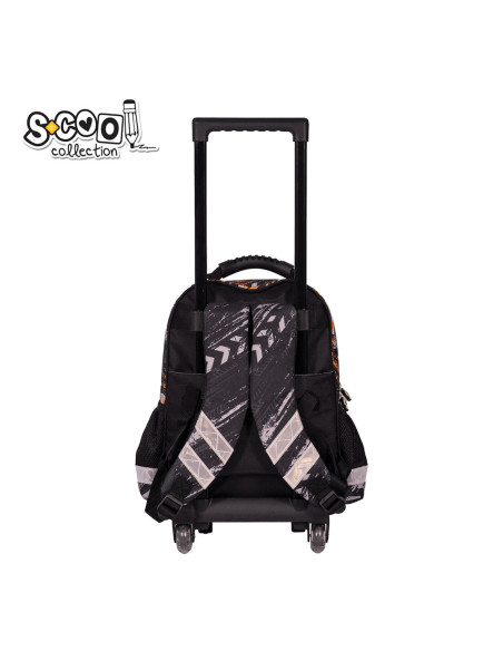 SC2290,Ghiozdan trolley FOOTBAL, 38x29x14 cm - S-COOL