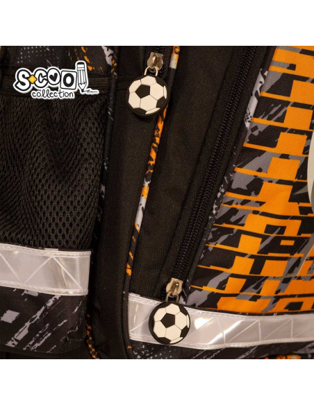 SC2290,Ghiozdan trolley FOOTBAL, 38x29x14 cm - S-COOL
