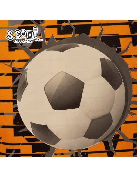 SC2290,Ghiozdan trolley FOOTBAL, 38x29x14 cm - S-COOL