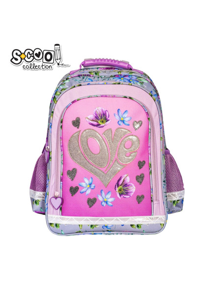 SC2121,Ghiozdan ergonomic LOVE, 40.5x29x13.5 cm - S-COOL
