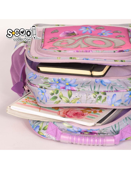 SC2121,Ghiozdan ergonomic LOVE, 40.5x29x13.5 cm - S-COOL