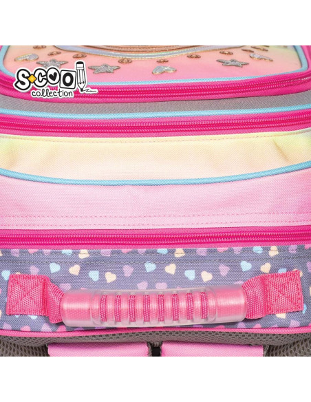 SC2122,Ghiozdan ergonomic HAPPINESS, 40.5x29x13.5 cm - S-COOL