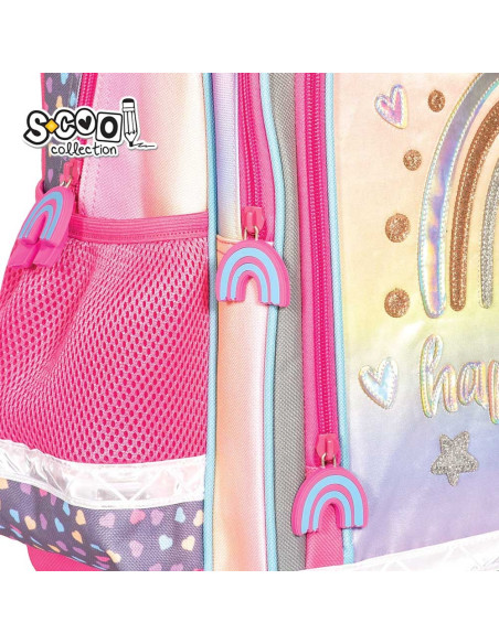 SC2122,Ghiozdan ergonomic HAPPINESS, 40.5x29x13.5 cm - S-COOL