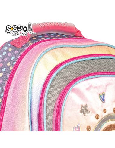 SC2122,Ghiozdan ergonomic HAPPINESS, 40.5x29x13.5 cm - S-COOL