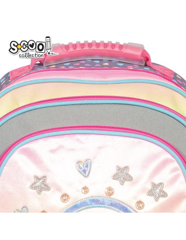 SC2122,Ghiozdan ergonomic HAPPINESS, 40.5x29x13.5 cm - S-COOL