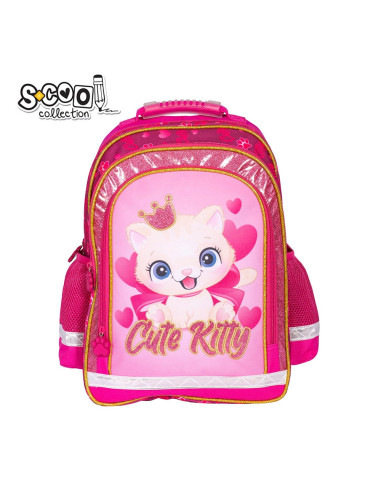 SC2123,Ghiozdan ergonomic CUTE KITTY, 40.5x29x13.5 cm - S-COOL