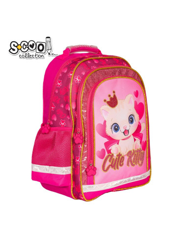 SC2123,Ghiozdan ergonomic CUTE KITTY, 40.5x29x13.5 cm - S-COOL