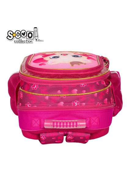 SC2123,Ghiozdan ergonomic CUTE KITTY, 40.5x29x13.5 cm - S-COOL